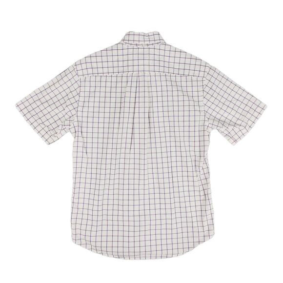 Vtg Y2K TOMMY HILFIGER Men's S Red White Blue Check Short Slv Button Down Shirt - Picture 3 of 5